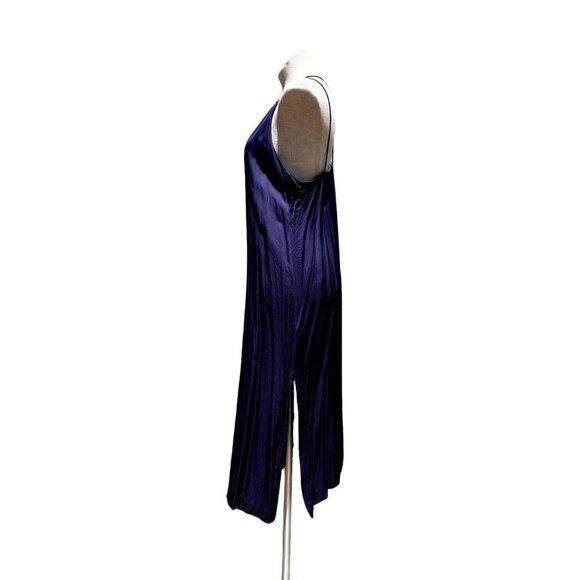 Stockholm Atelier & Other Stories Satin Slip Dress Midnight Blue US 8 - Picture 6 of 12